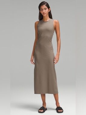 Lululemon All Aligned Ribbed Midi Dress - Nomad 6 Like New